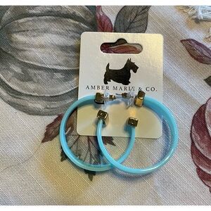 Amber Marie & Co. Blue Hoop Earrings